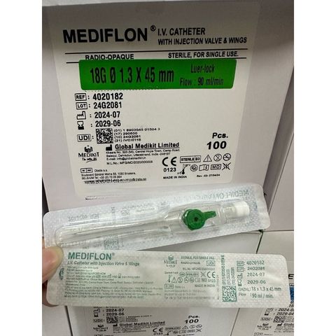 Combo 10 Kim Luồn Tĩnh Mạch Medikit Mediflon Ấn Độ - Catheter Tiêm Truyền Tĩnh Mạch Nhiều Kích Cỡ 14G-26G