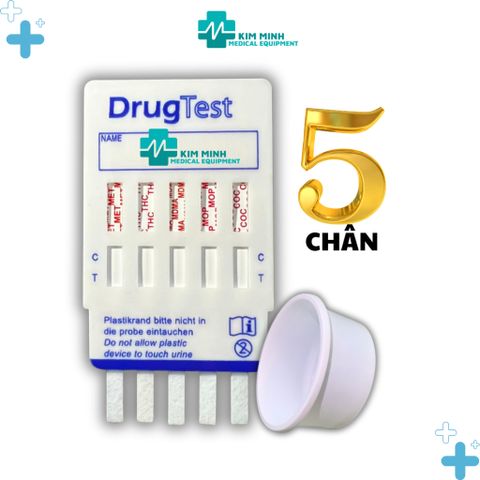 Hộp Test Nhanh Ma Túy Tổng Hợp 5 Chân Fastep - Phát Hiện MOP, MET, MDMA, THC, COC - 25 Que Xét Nghiệm An Toàn Tại Nhà