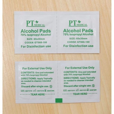 Combo 3 Hộp Bông Tẩm Cồn Khô Sát Trùng Alcohol Pads PT MEDICAL - 300 Miếng Tiện Lợi, An Toàn Cho Gia Đình