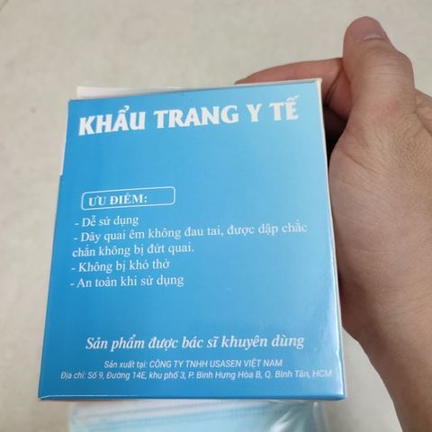 Hộp Khẩu Trang Y Tế 4 Lớp Kháng Khuẩn PA Medical Màu Xanh - An Toàn, Dễ Sử Dụng (50 cái)