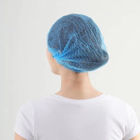 Bịch 100 Nón Đội Đầu Trùm Tóc Xanh Dùng Một Lần - Mũ Không Dệt Phòng Sạch, Chống Bụi, Bảo Vệ Tóc