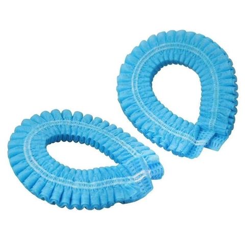 Bịch 100 Nón Đội Đầu Trùm Tóc Xanh Dùng Một Lần - Mũ Không Dệt Phòng Sạch, Chống Bụi, Bảo Vệ Tóc