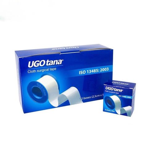Băng keo dính cuộn vải lụa y tế UGOTANA 2.5cm x 5m - Bảo vệ vết thương, cố định dụng cụ y tế, cuộn băng gạc tiện dụng