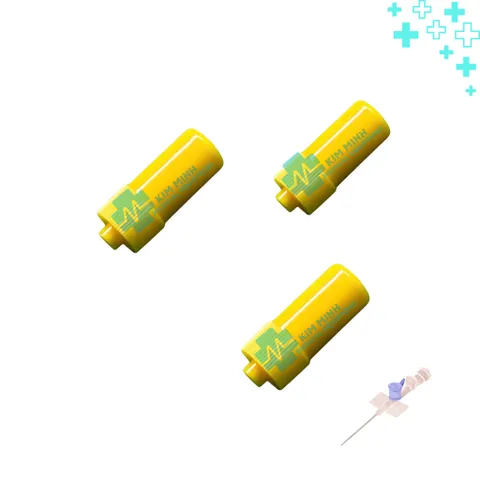 Hộp 100 Nút Chặn Kim Luồn Greetmed Heparin Cap - Phù Hợp Với Tất Cả Size Kim Tĩnh Mạch, Chất Liệu Cao Su Cao Cấp