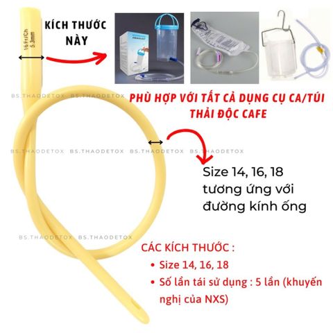 Combo 10 Dây Silicone Greetmed Thải Độc Đại Tràng và Urethral Catheter Ống Thông Tiểu 1 Nhánh Nelaton - An Toàn và Êm Dịu