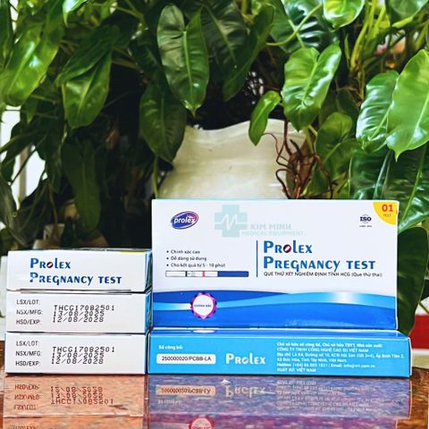 Que Thử Thai Nhanh PROLEX Bản To - Phát Hiện Thai Sớm 7-10 Ngày (Hộp 1 Que, 1 Cốc)