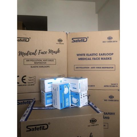 Khẩu Trang Safefit Quai To Mềm Mại - Hộp 50 Cái, Tiêu Chuẩn Quốc Tế, Bảo Vệ Vượt Trội, Lý Tưởng Cho Gia Đình