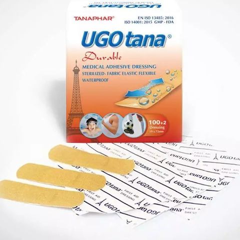 Băng Dính Y Tế Cá Nhân UGO Tana Tiệt Trùng - Hộp 100 Miếng 19mm x 72mm & 30 Miếng 38mm x 72mm - An Toàn và Chất Lượng Chính Hãng