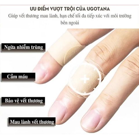 Băng Dính Y Tế Cá Nhân UGO Tana Tiệt Trùng - Hộp 100 Miếng 19mm x 72mm & 30 Miếng 38mm x 72mm - An Toàn và Chất Lượng Chính Hãng