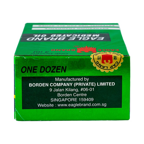 Combo 12 Chai Dầu Gió Con Ó Eagle Brand 3ml - Dầu Xoa Bóp Chống Đau Nhức Chính Hãng Từ Singapore