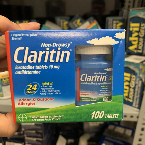 Viên uống chống dị ứng Claritin 10mg Không Gây Buồn Ngủ - Giải Quyết Nhanh Triệu Chứng Dị Ứng, Hắt Hơi, Chảy Nước Mũi