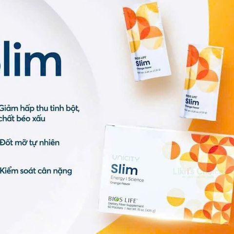 Bios Life Slim - Chất Xơ Hòa Tan Unicity Hỗ Trợ Giảm Cân, Cảm Giác No Lâu, Kiểm Soát Cơn Đói, Dinh Dưỡng Lành Mạnh
