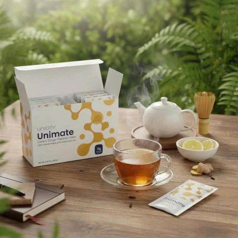 Trà Unimate Vị Chanh + Gừng (Unicity) - Hỗ Trợ Giấc Ngủ, Cải Thiện Tâm Trạng, Giải Tỏa Stress, Tăng Cường Tỉnh Táo
