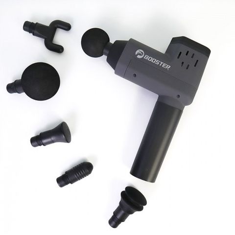 Súng Massage Cầm Tay Booster T - 126W, Thiết Bị Giãn Cơ Hiệu Quả - 6 Đầu Massage, Pin Sạc Tiện Lợi, Dùng Cho Vận Động Viên Thể Hình