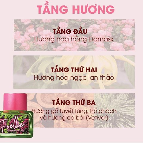 Nước Hoa Vùng Kín Foellie Hồng Xanh - Hương Hoa Hồng Damask Sang Trọng, Khử Mùi Tối Ưu Dành Cho Phái Đẹp 5ml