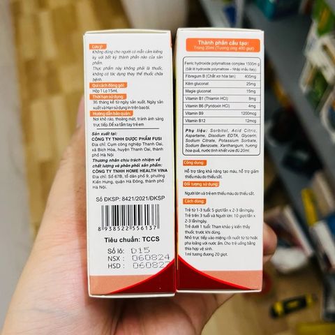 Sắt Hữu Cơ FERRIPOLY Nhỏ Giọt - Thực Phẩm Bổ Máu Dễ Uống Không Tanh, Giúp Cải Thiện Thiếu Máu Cho Trẻ Em và Người Lớn