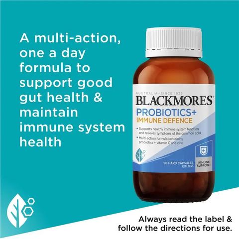 Viên Uống Bổ Sung Lợi Khuẩn Blackmores Probiotics+ Immune Defence - Tăng Cường Miễn Dịch và Hỗ Trợ Tiêu Hóa tại Úc