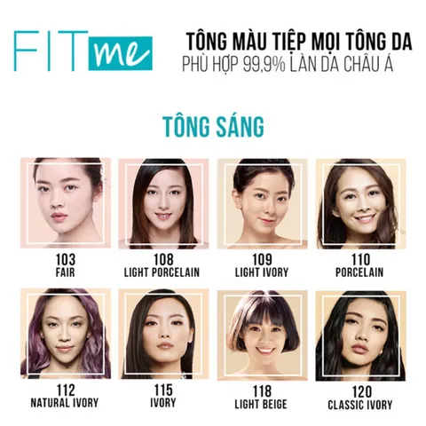Kem Nền Maybelline Fit Me Matte Poreless 16H SPF22 30ml – Kiềm Dầu, Che Phủ Mịn, Lâu Trôi