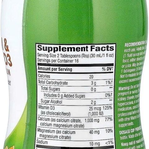 Nature’s Way Canxi hữu cơ & Vitamin D3 Dạng Nước 480ml - Hỗ Trợ Xương Khớp & Giảm Nguy Cơ Loãng Xương, Dễ Uống, Hàng Mỹ calcium