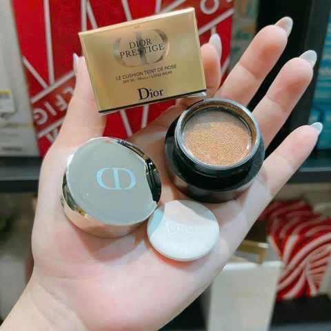 Phấn Nước Mini Dior Prestige Cushion SPF50/PA+++ 4g (Vàng) - Lớp Nền Hoàn Hảo, Chống Nắng, Dễ Dàng Mang Theo