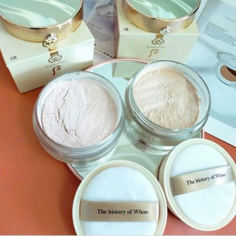 Phấn Phủ Bột Whoo Luxury Luminous Powder 28g Tone Trắng Hồng - Hiệu Ứng Sáng Mịn, Kiêu Sa Cho Lớp Trang Điểm Tự Nhiên