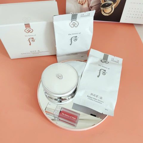 Set Phấn Nước Whoo Trắng (1 Hộp + 2 Lõi) - Trang Điểm Sáng Da, Căng Bóng từ The History of Whoo - Dưỡng Da Tự Nhiên
