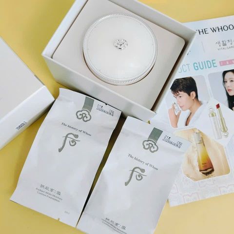 Set Phấn Nước Whoo Trắng (1 Hộp + 2 Lõi) - Trang Điểm Sáng Da, Căng Bóng từ The History of Whoo - Dưỡng Da Tự Nhiên