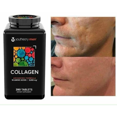 (HÀNG CHÍNH HÃNG MỸ) VIÊN UỐNG  COLLAGEN YOUTHEORY MEN’S - Hộp 390 Viên