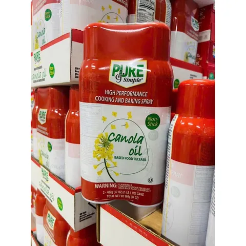 DẦU ĂN KIÊNG hạt cải 17oz KHÔNG CALO PURE SIMPLE CANOLA OIL SPRAY (483g)