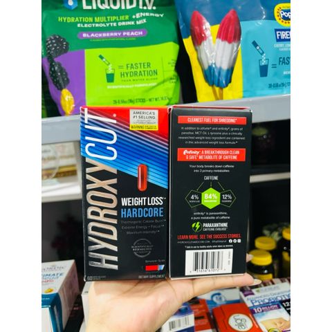 ĐỐT MỠ GIẢM CÂN HYDROXYCUT WEIGHT LOSS HARDCORE 60VIÊN