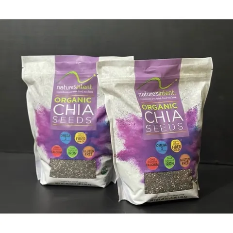(HÀNG CHÍNH HÃNG MỸ) HẠT CHIA HỮU CƠ ORGANIC CHIA SEEDS NATURE’S INTENT Túi 1.36kg