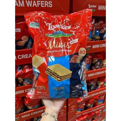 (HÀNG CHÍNH HÃNG MỸ) BÁNH XỐP NHÂN KEM LOACKER MINIS 800G