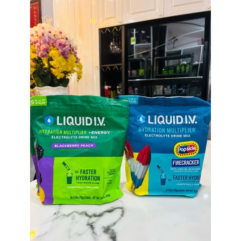 Bột điện giải bù nước Liquid I.V. Hydration Multiplier hộp 30 gói của Mỹ