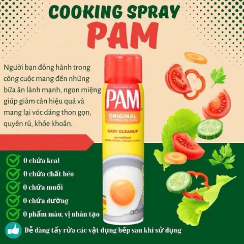 DẦU XỊT ĂN KIÊNG KHÔNG CALORIES PAM ORIGINAL