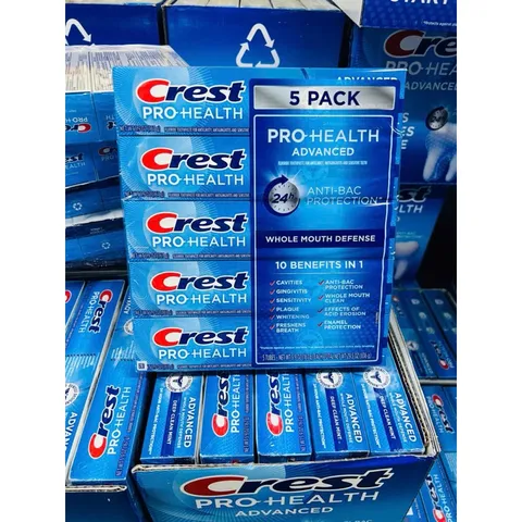 (HÀNG CHÍNH HÃNG MỸ) LỐC 5 CÂY KEM ĐÁNH RĂNG CREST PRO HEALTH - WHITENING INTENSITIVE MỚI LIMITED MỸ 167g