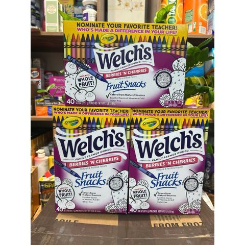 Kẹo Dẻo Welch's Trái Cây Tổng Hợp - Ngon Ngọt Bổ Sung Vitamin C, A, E, Ăn Vặt Lành Mạnh Cho Gia Đình 43g