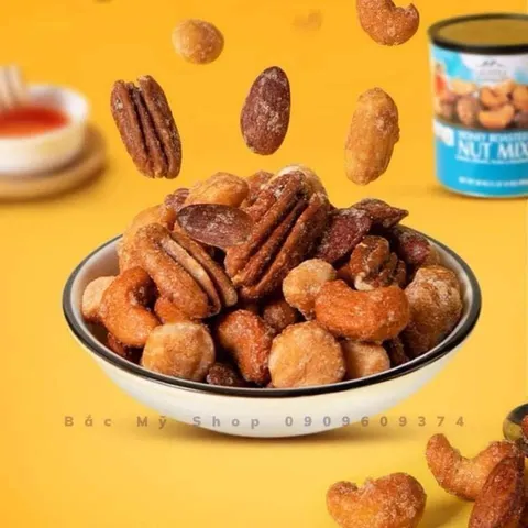 Hạt Hỗn Hợp Tẩm Mật Ong Savanna 850g - Hạt Điều, Hạt Hạnh Nhân, Hạt Dẻ, Hạt Hồ Đào - Snack Lành Mạnh Tốt Cho Giảm Cân