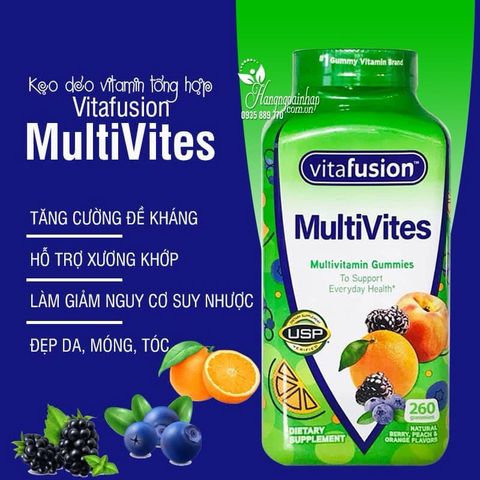 Kẹo Vitafusion MultiVites Multivitamin 260 viên date 4/2026