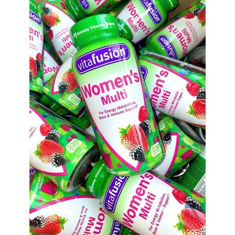 Kẹo Dẻo Vitamin Tổng Hợp Dành Cho Phụ Nữ Vitafusion - Hỗ Trợ Đề Kháng, Làm Đẹp Da, Hương Vị Berry Tự Nhiên