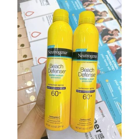 Xịt Chống Nắng Neutrogena Ultra Sheer Body Mist SPF 60+ 240g - Bảo Vệ Da, Không Thấm Nước, Tiện Dụng Cho Hoạt Động Ngoài Trời