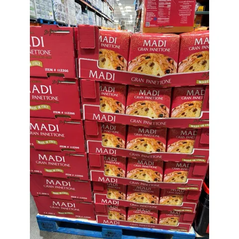 Bánh Madi Gran Panettone Truyền Thống Ý - Bánh Ngọt Phổ Biến Dịp Lễ Hội, Hương Vị Ngọt Ngào, Định Lượng 1000g