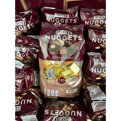 Socola Hershey's Nuggets 1,47kg - Hỗn hợp 4 Vị Nguyên Chất Sữa, Hạnh Nhân, Đậu Phộng, Dark Chocolate Mỹ