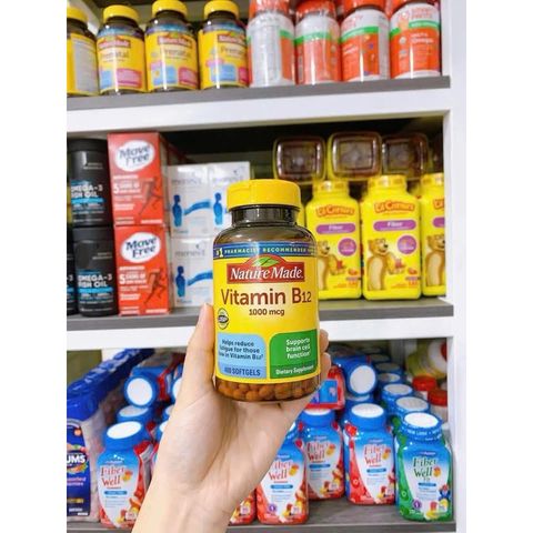 Viên Uống Vitamin B12 Nature Made 1000mg - Hỗ Trợ Sức Khỏe Tim Mạch và Làm Đẹp Da - 400 Viên Mỹ