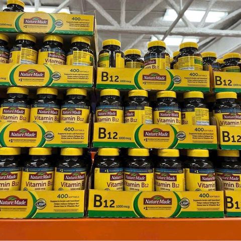 Viên Uống Vitamin B12 Nature Made 1000mg - Hỗ Trợ Sức Khỏe Tim Mạch và Làm Đẹp Da - 400 Viên Mỹ