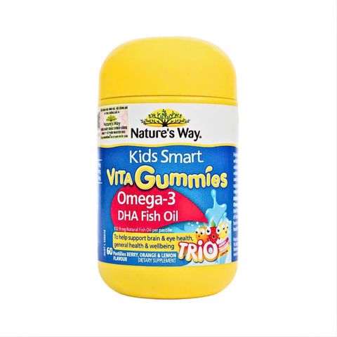Viên nhai Omega-3 DHA Kids Smart Vita Gummies - Hỗ trợ sức khỏe não bộ và thị lực cho trẻ em (60 viên)