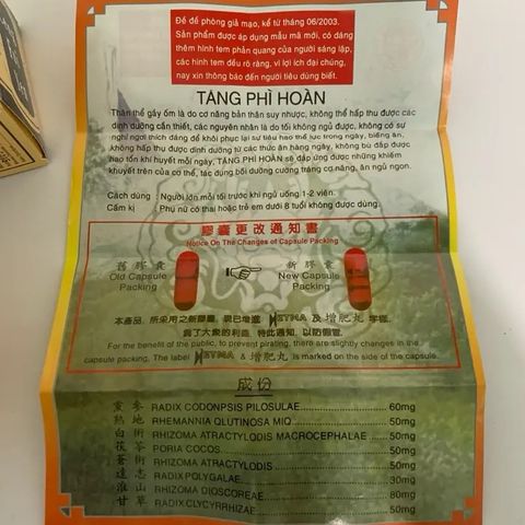 Tăng Phì Hoàn Ceng Fui Yen - Viên uống tăng cân nhập khẩu Malaysia, hỗ trợ cải thiện sức khỏe và giấc ngủ, tăng cường sức đề kháng