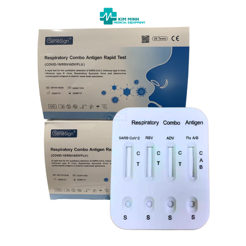 Bộ Test Nhanh Kháng Nguyên Genesign 5in1 - Kiểm Tra Covid-19, Cúm A/B, RSV và ADV Chỉ Trong 15 Phút
