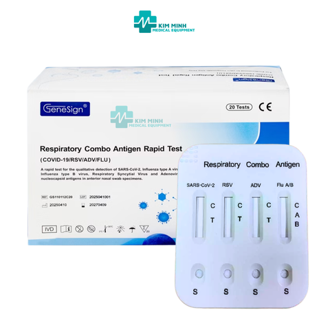 Bộ Test Nhanh Kháng Nguyên Genesign 5in1 - Kiểm Tra Covid-19, Cúm A/B, RSV và ADV Chỉ Trong 15 Phút