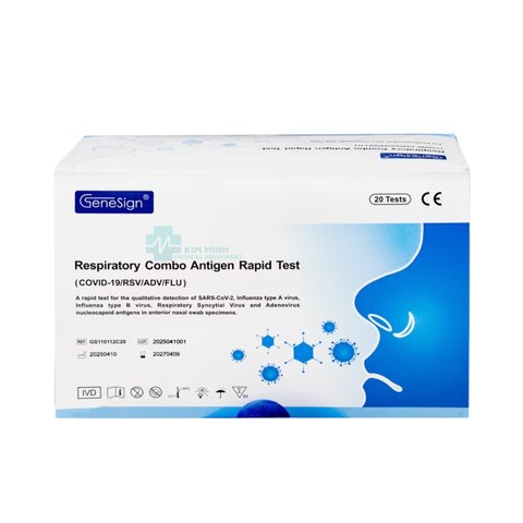Bộ Test Nhanh Kháng Nguyên Genesign 5in1 - Kiểm Tra Covid-19, Cúm A/B, RSV và ADV Chỉ Trong 15 Phút