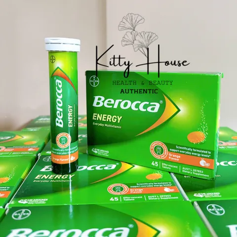 Viên sủi Berocca Úc bổ sung vitamin và khoáng chất năng lượng, tăng cường sức đề kháng, tuýp 15 viên cho người lớn và trẻ em trên 12 tuổi